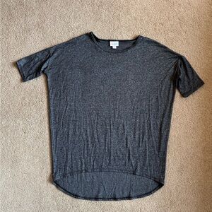 LuLaRoe Dark Gray Heathered Top